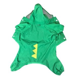 Green Dinosaur Dog Raincoat